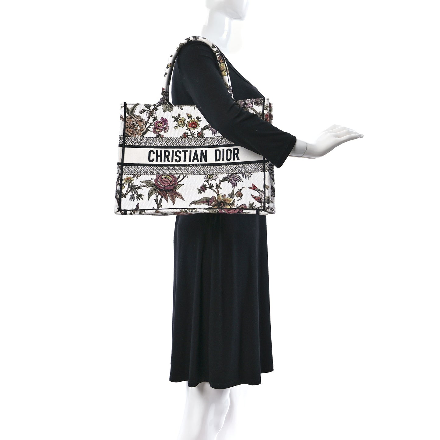 Canvas Jardin Botanique Embroidered Medium Book Tote Multicolor