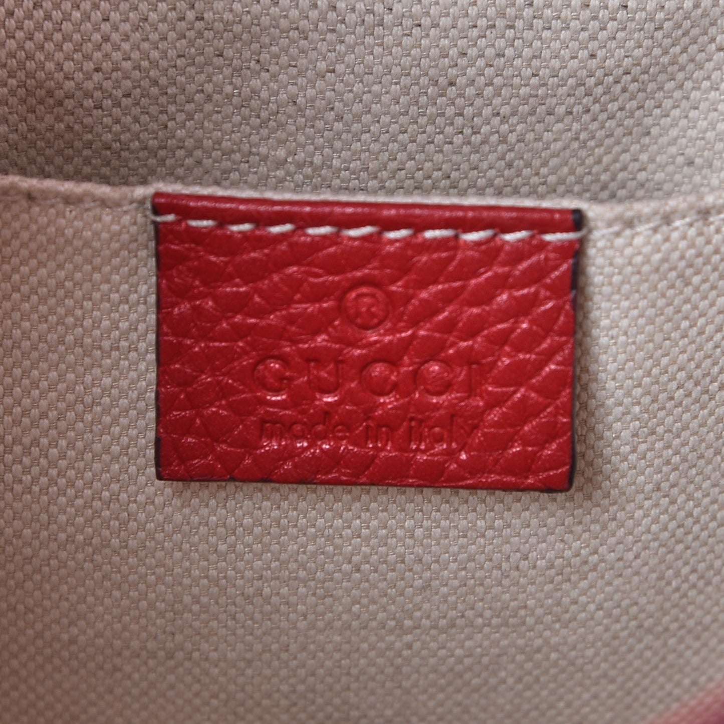 Calfskin Mini GG Marmont Top Handle Bag Vulcanic Red
