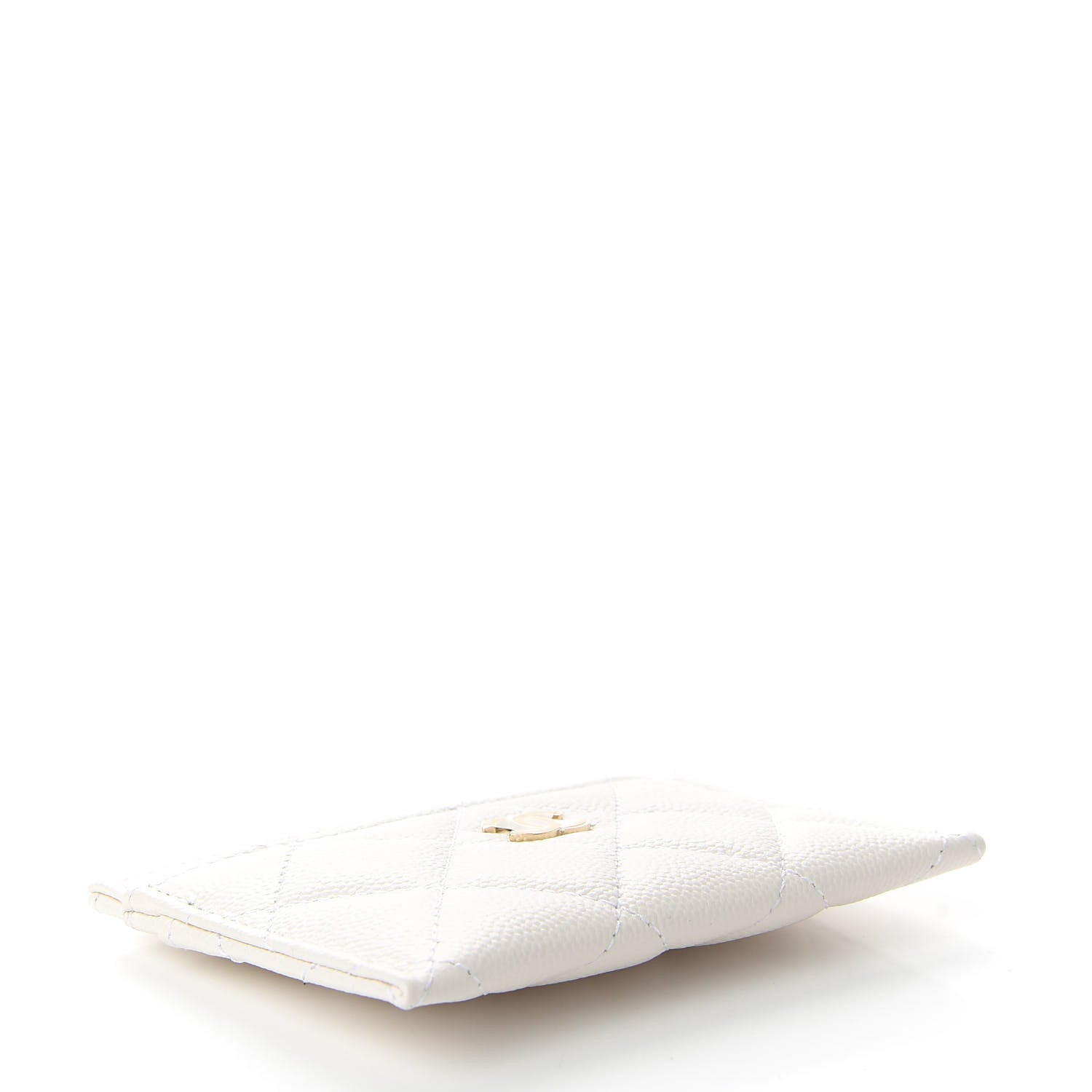 Chanel Caviar Quilted Card Holder White 4 of 9