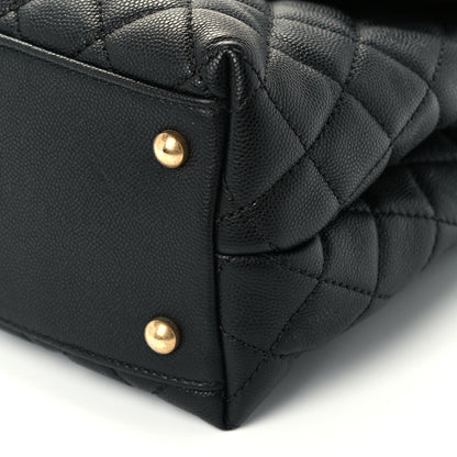 Chanel Caviar Quilted Medium Coco Handle Flap Black 11 of 12