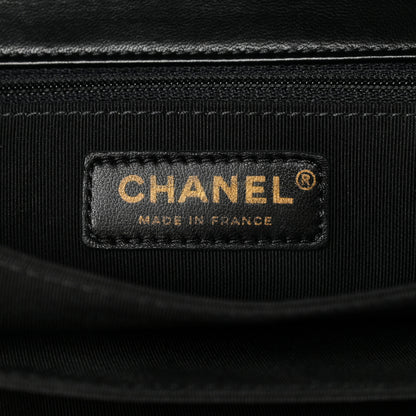 Chanel Patent Goatskin Quilted 3 Pocket Accordion Flap Black 6 of 10