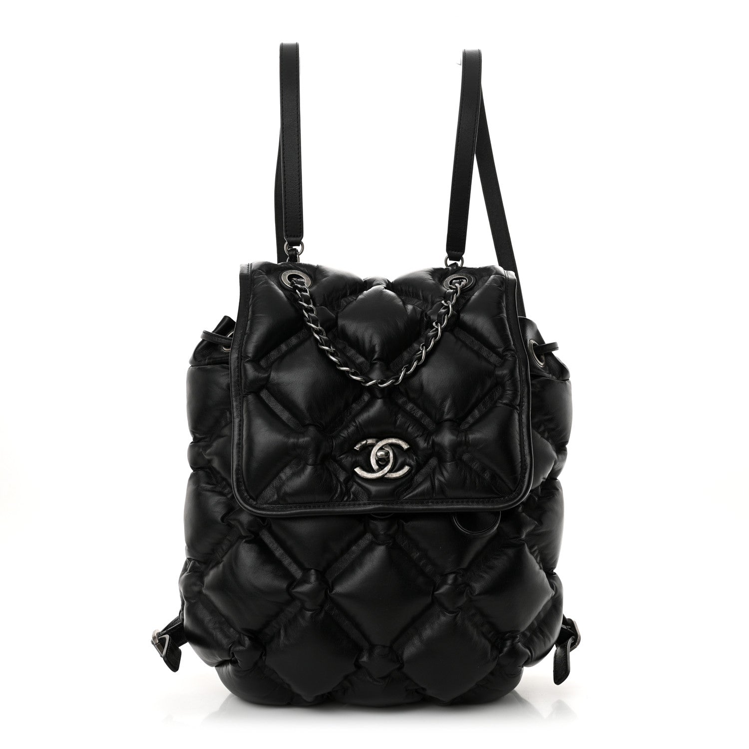 Chanel Calfskin Quilted Chesterfield Backpack Black 1 of 11