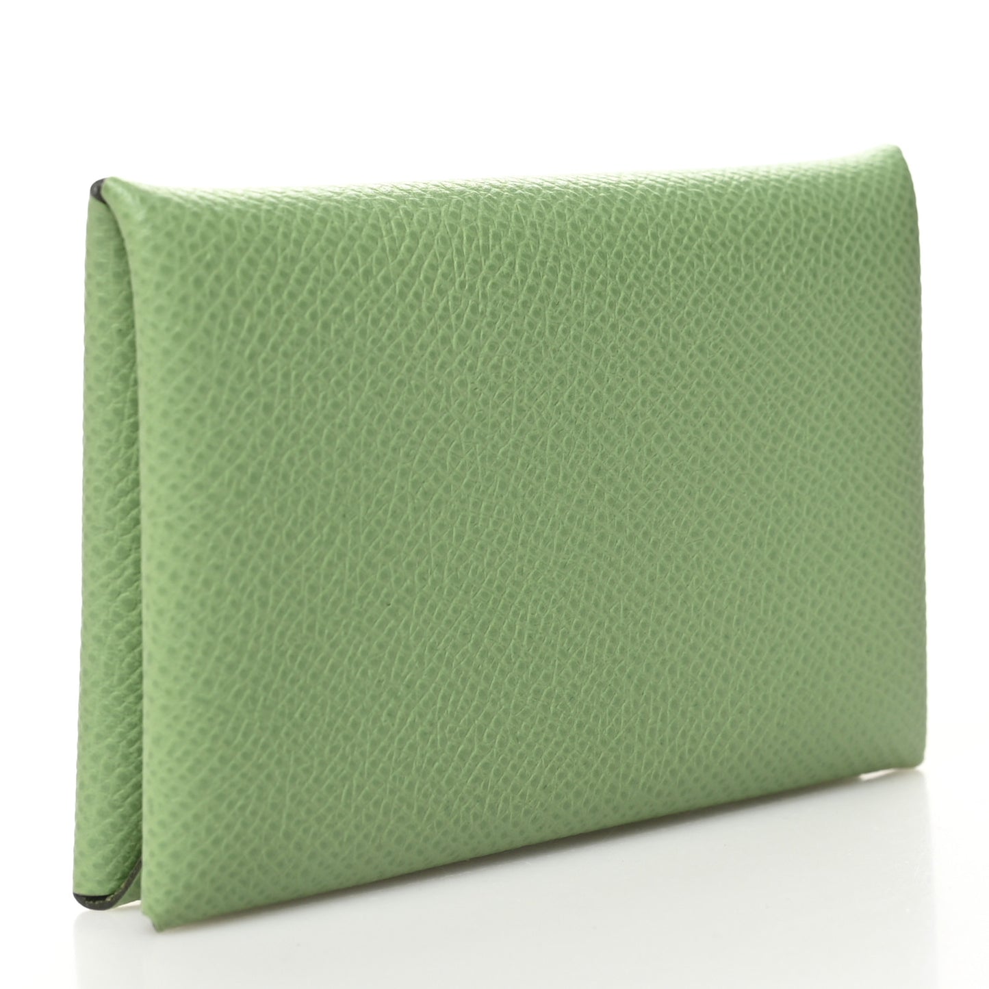 Epsom Calvi Card Case Vert Criquet