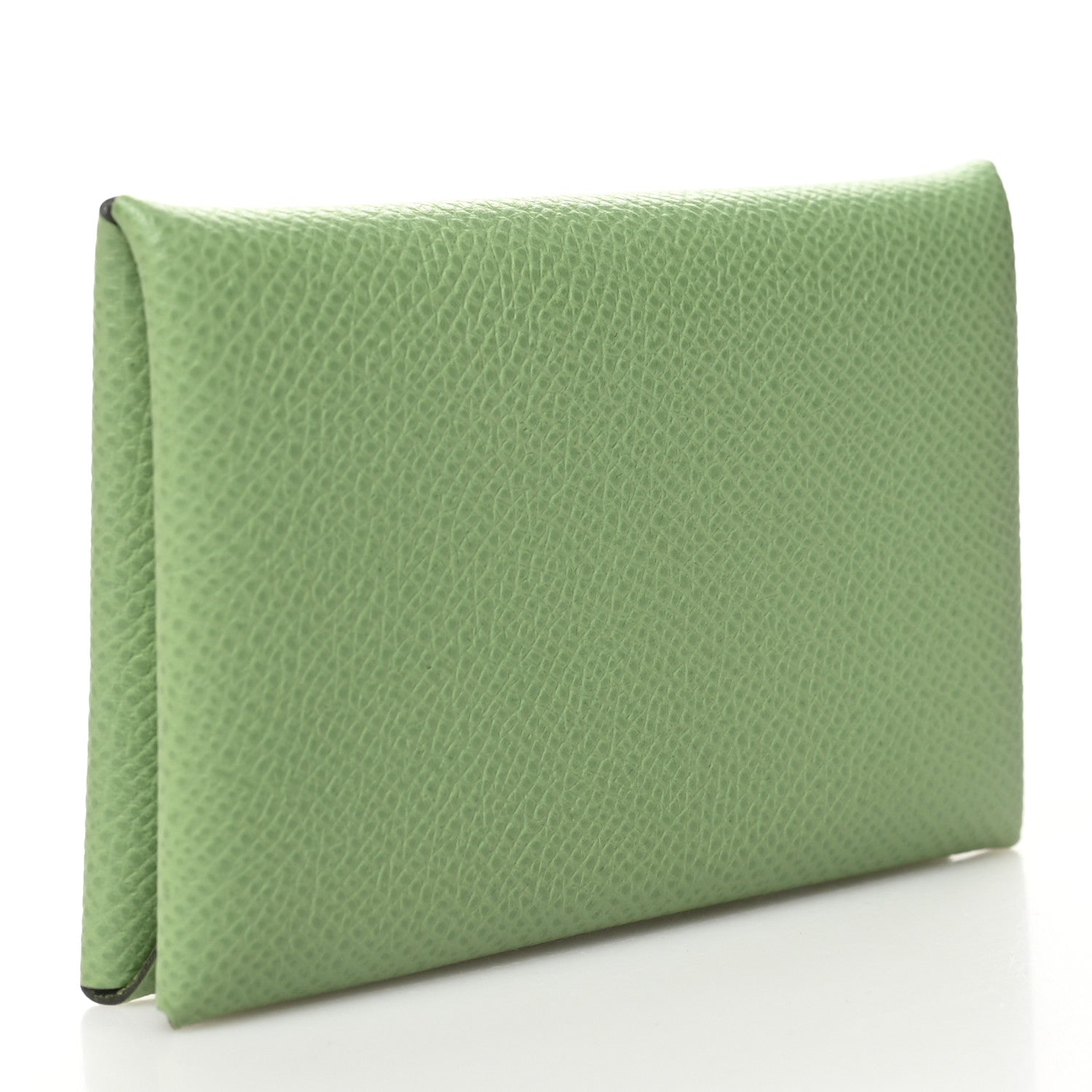 Hermes Epsom Calvi Card Case Vert Criquet 3 of 9