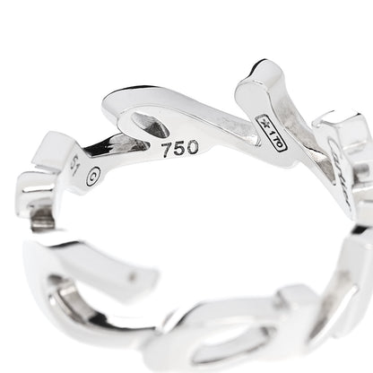 Cartier 18K White Gold Signature Ring 51 5.75 4 of 5