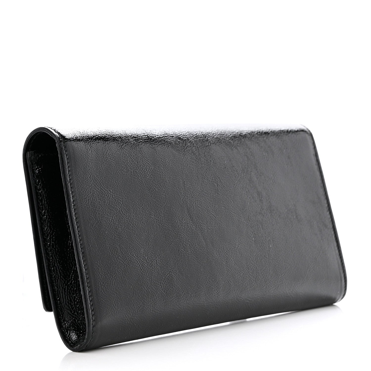 Saint Laurent Textured Patent Monogram Small Belle De Jour Clutch Black 3 of 9