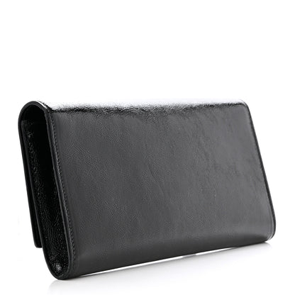 Saint Laurent Textured Patent Monogram Small Belle De Jour Clutch Black 3 of 9
