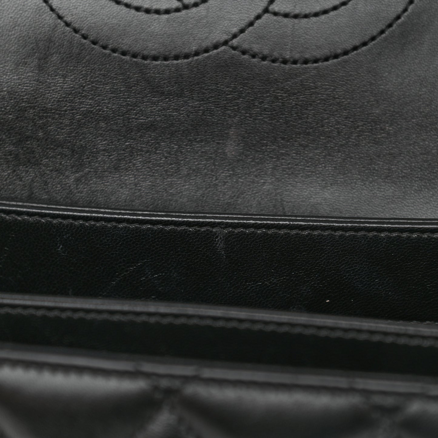 Lambskin Quilted Large Trendy CC Dual Handle Flap Bag Black