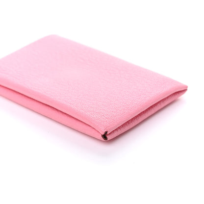 Hermes Chevre Verso Calvi Card Case Rose Confetti Brique 9 of 10