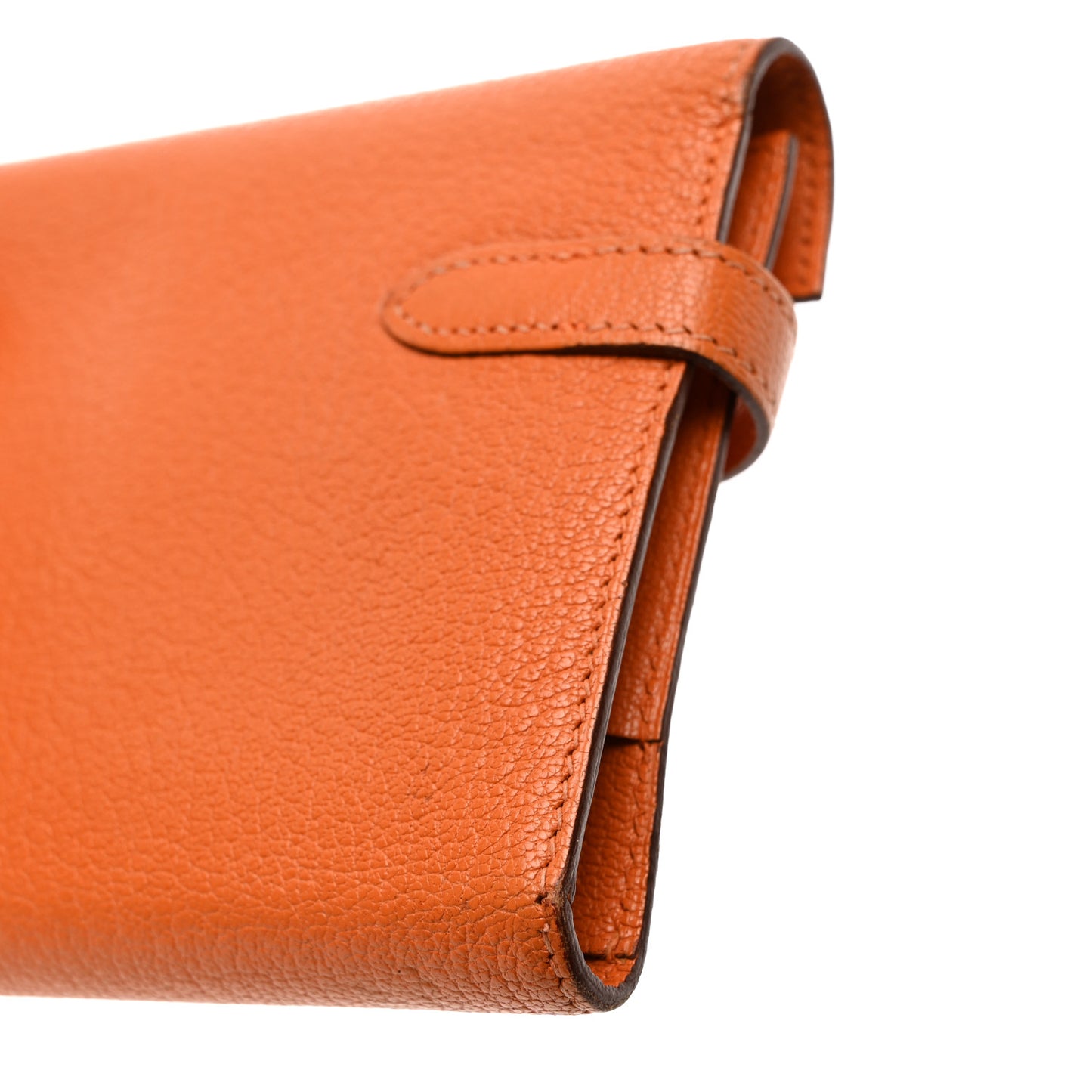 Chevre Mysore Kelly Compact Wallet Orange