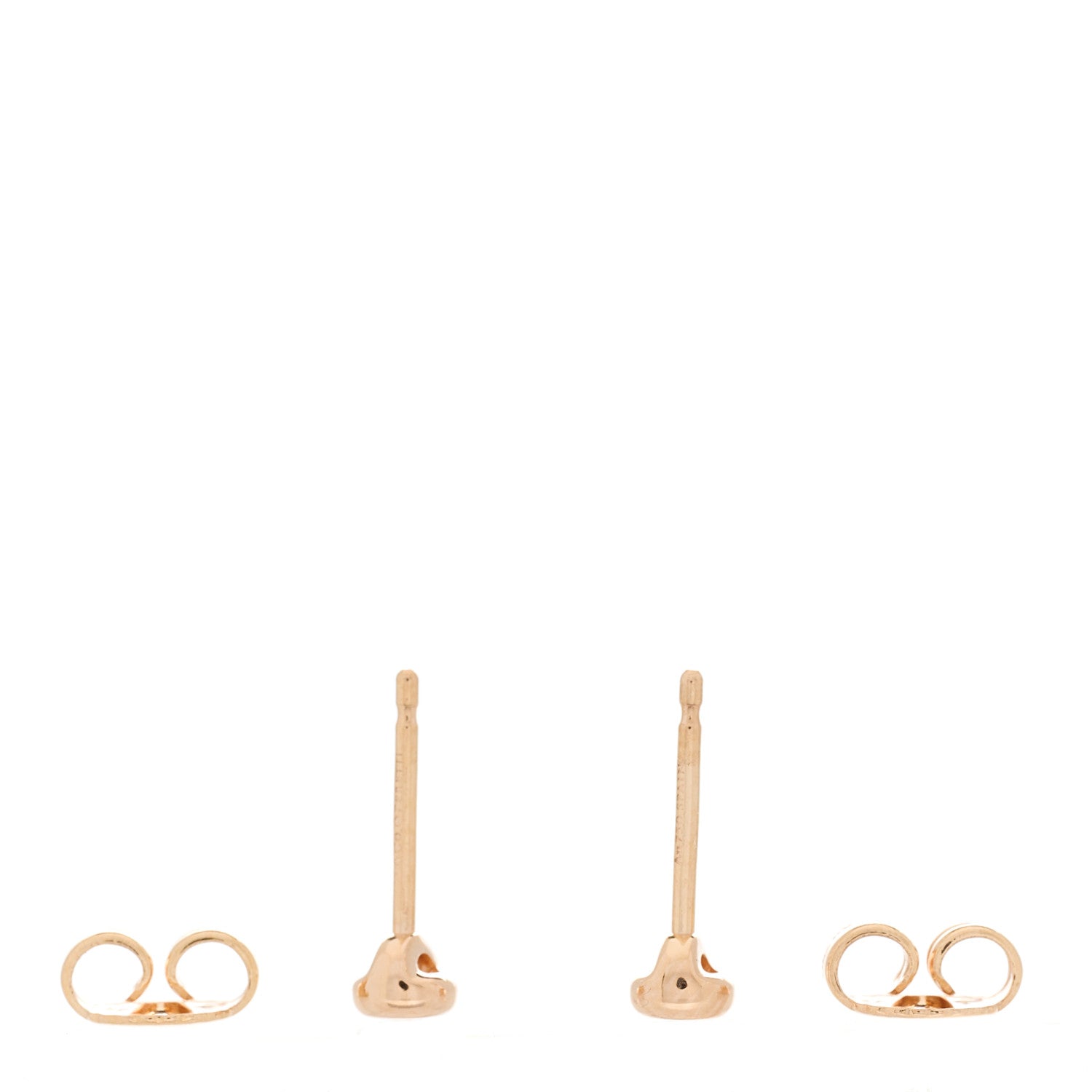 Tiffany 18K Rose Gold Diamond .06ctw Elsa Peretti Diamonds By The Yard Earrings 2 of 3