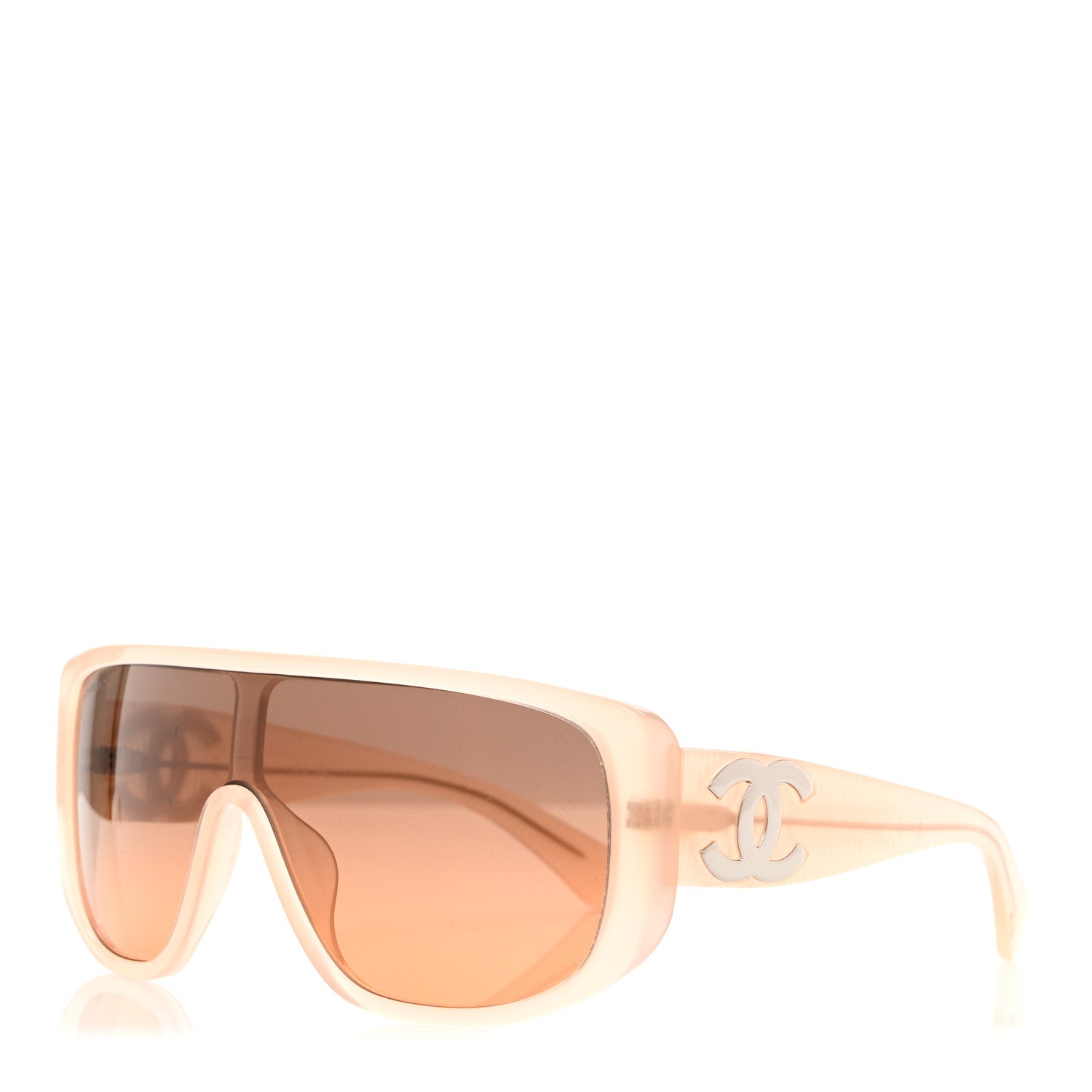 Chanel Transparent Acetate Shield Sunglasses 5495 Light Pink 1 of 8