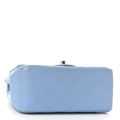 Chanel Lambskin Quilted Mini Square Flap Light Blue 4 of 9