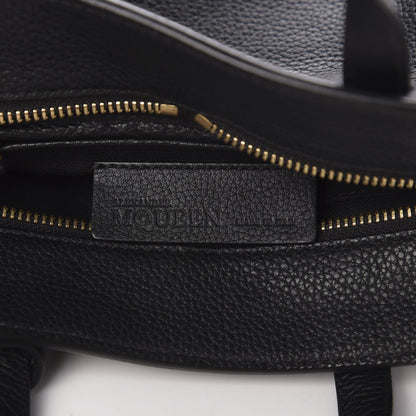 Alexander McQueen Pebbled Calfskin Mini Skull Padlock Zip Around Tote Black 11 of 20