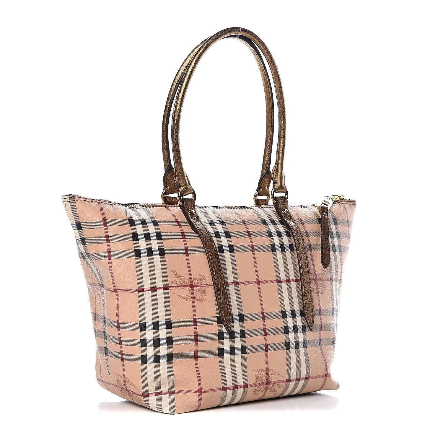 Burberry Haymarket Check Small Salisbury Tote Gold 4 of 16