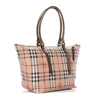 Burberry Haymarket Check Small Salisbury Tote Gold 4 of 16