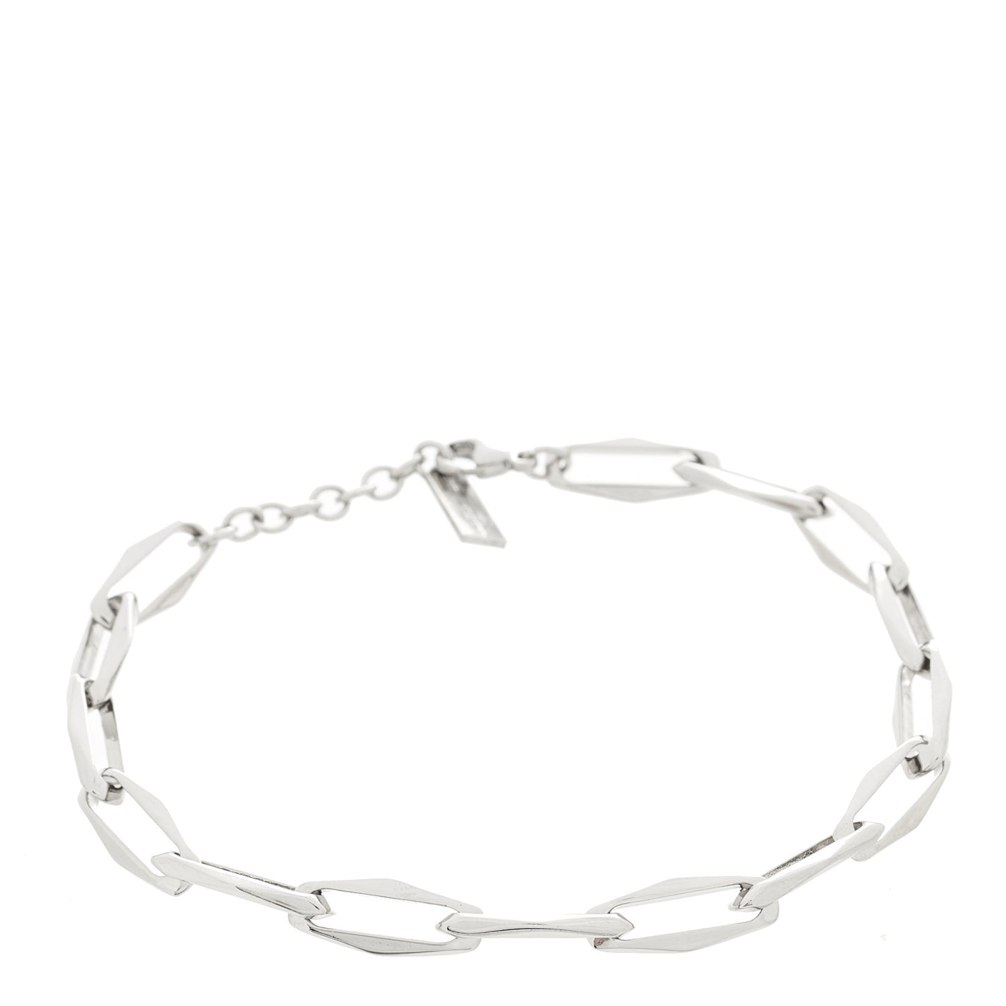 Metal Rectangle Chain Bracelet M Oxidized Silver