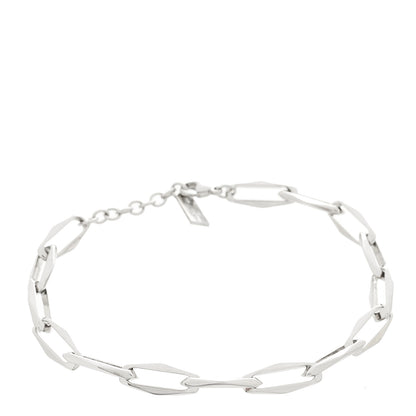 Saint Laurent Metal Rectangle Chain Bracelet M Oxidized Silver 1 of 4