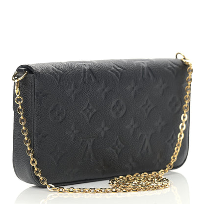 Louis Vuitton Empreinte Pochette Felicie Chain Wallet Black 4 of 15