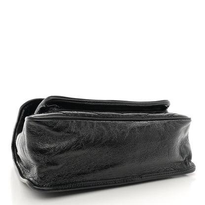 Saint Laurent Crinkled Calfskin Matelasse Monogram Medium Niki Chain Satchel Black 4 of 10