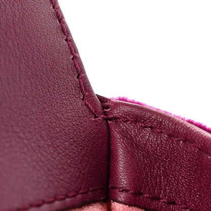 Gucci Velvet Matelasse Embroidered Mini GG Marmont Shoulder Bag Bordeaux 14 of 17