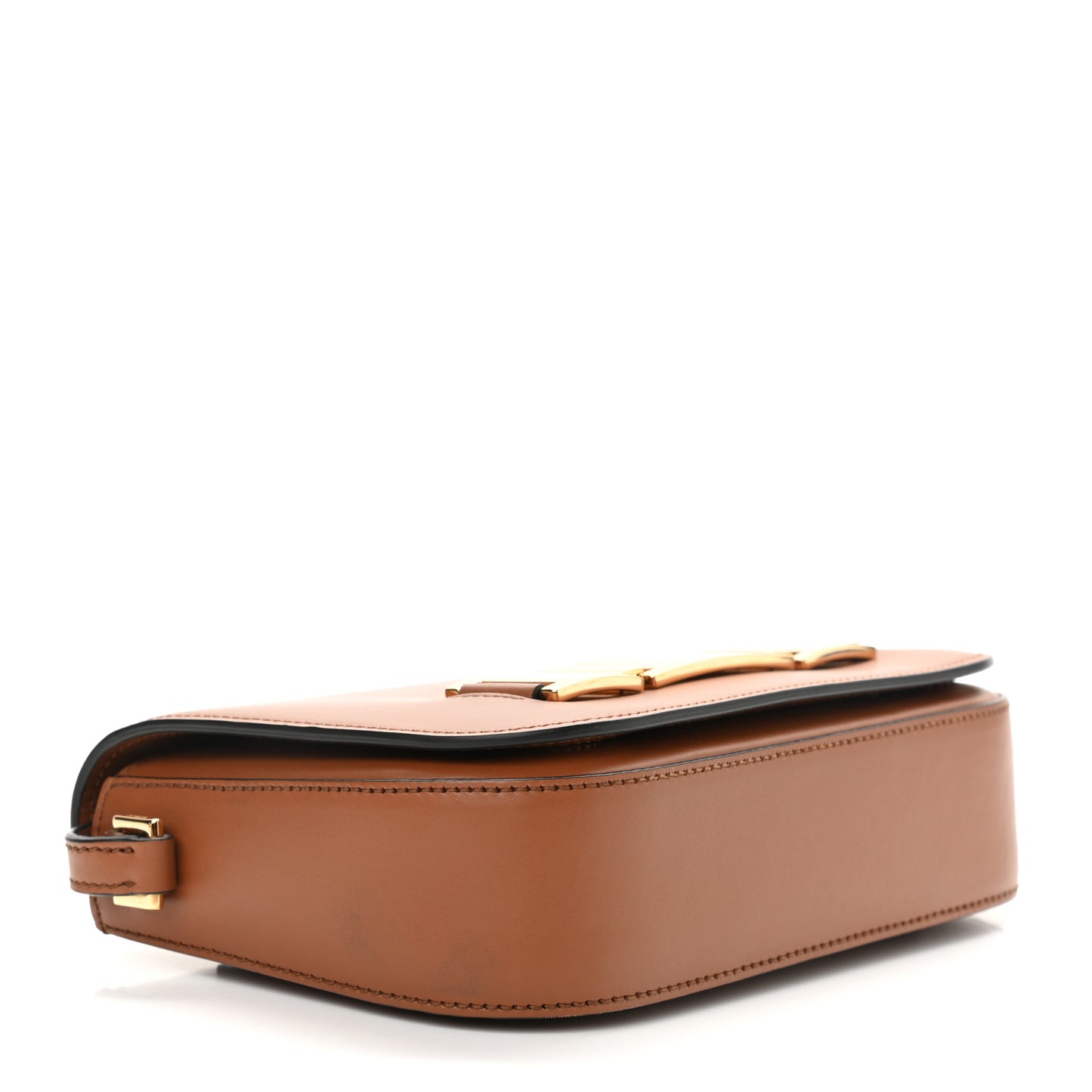 City Calf Flap Shoulder Bag Cognac