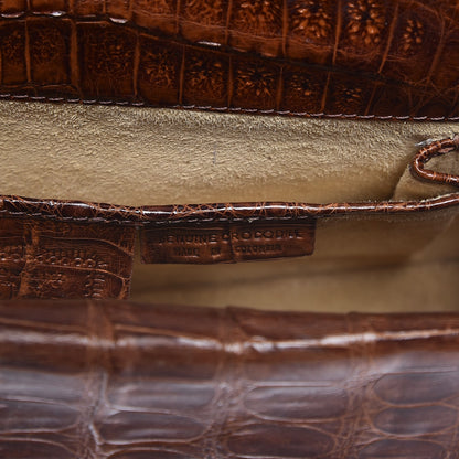 Nancy Gonzalez Crocodile Crossbody Clutch Cognac 7 of 7
