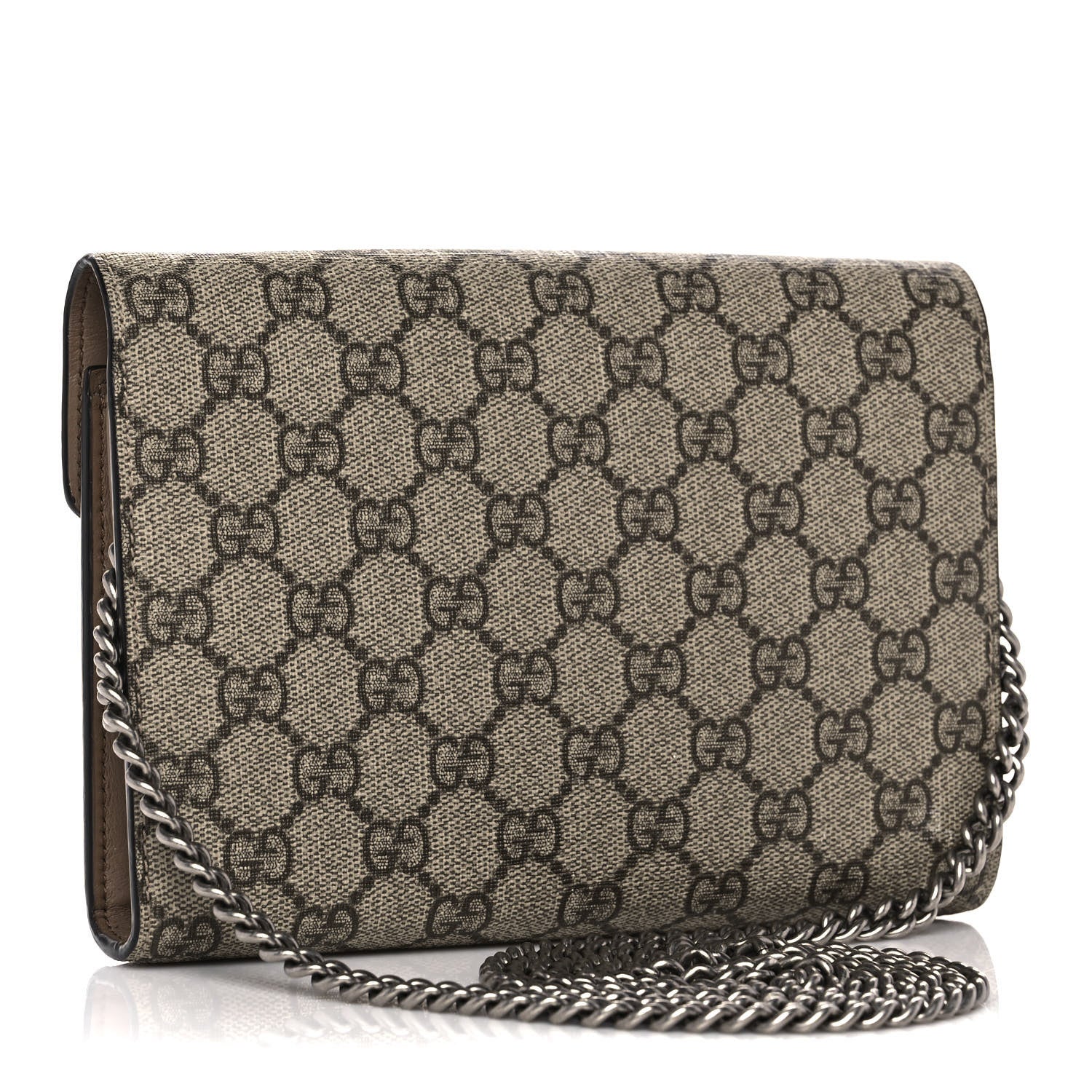 Gucci GG Supreme Monogram Mini Dionysus Chain Wallet Beige Taupe 3 of 11