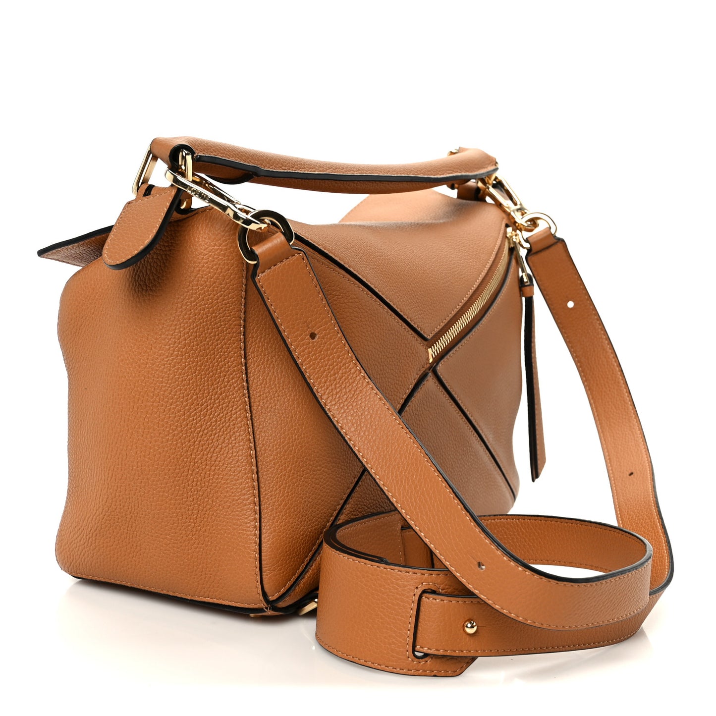 Calfskin Medium Puzzle Bag Tan