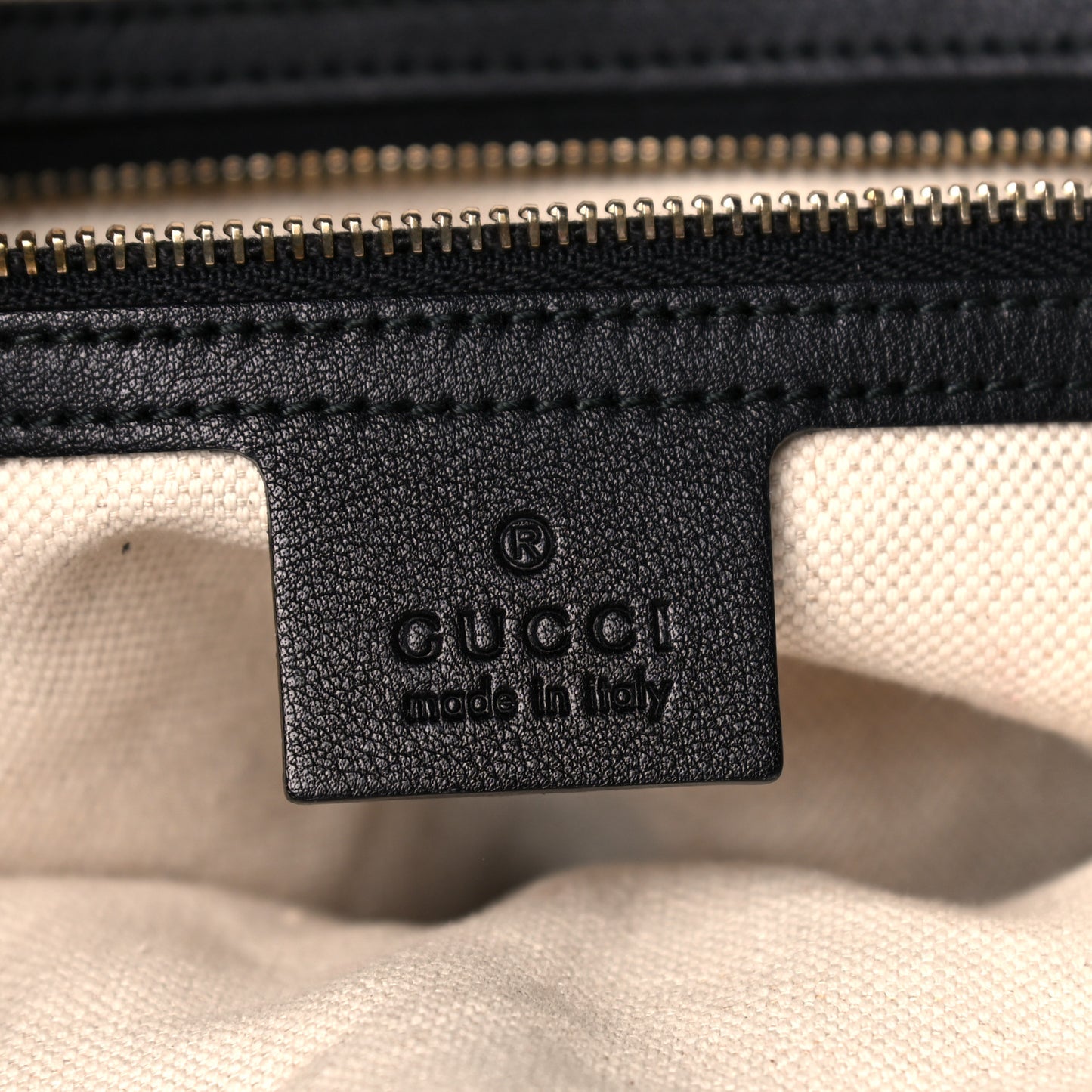 Guccissima Medium Bree Foldover Tote Black