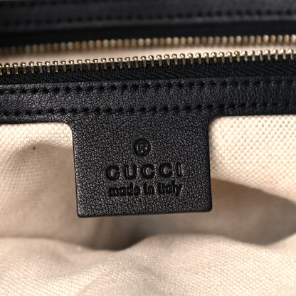 Gucci Guccissima Medium Bree Foldover Tote Black 5 of 13