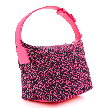 Loewe Jacquard Anagram Calfskin Small Cubi Bag Pink 3 of 10