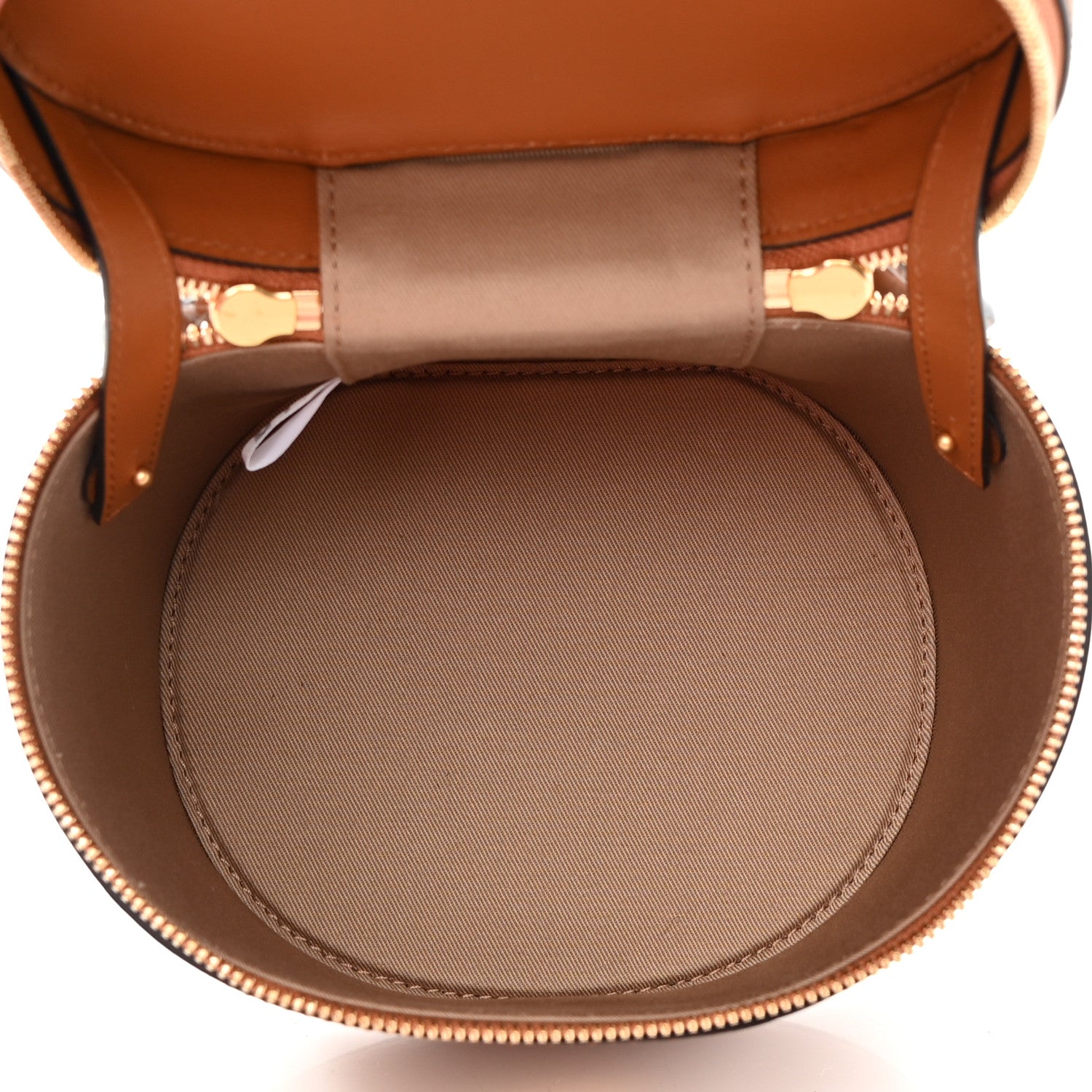 MCM Calfskin Embossed Monogram Cylinder Crossbody Bag Cognac 5 of 9