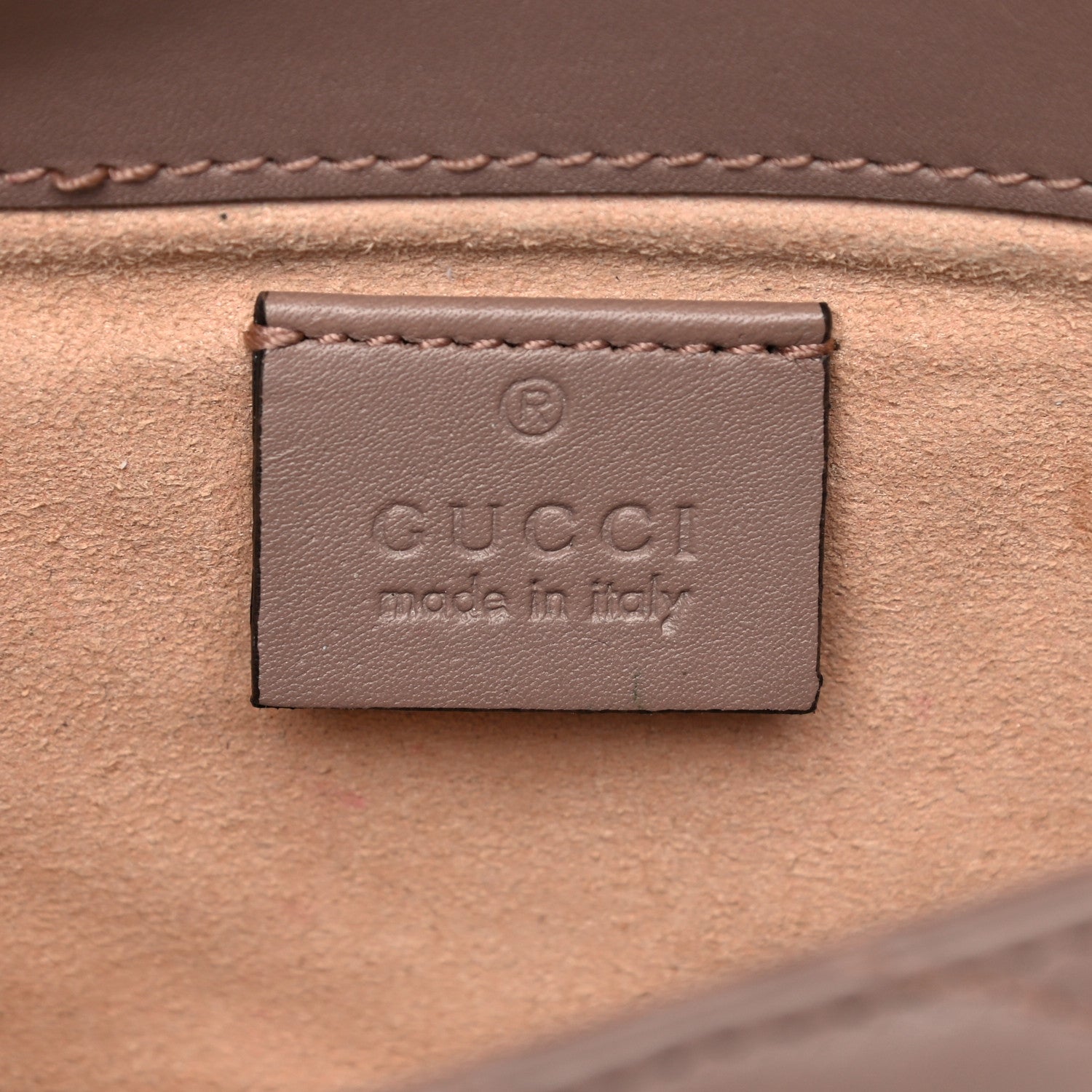 Gucci Calfskin Matelasse Super Mini GG Marmont Shoulder Bag Porcelain Rose 6 of 17