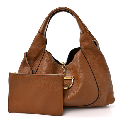 Gucci Grained Calfskin Softbit Maxi Shoulder Bag Brown 3 of 12