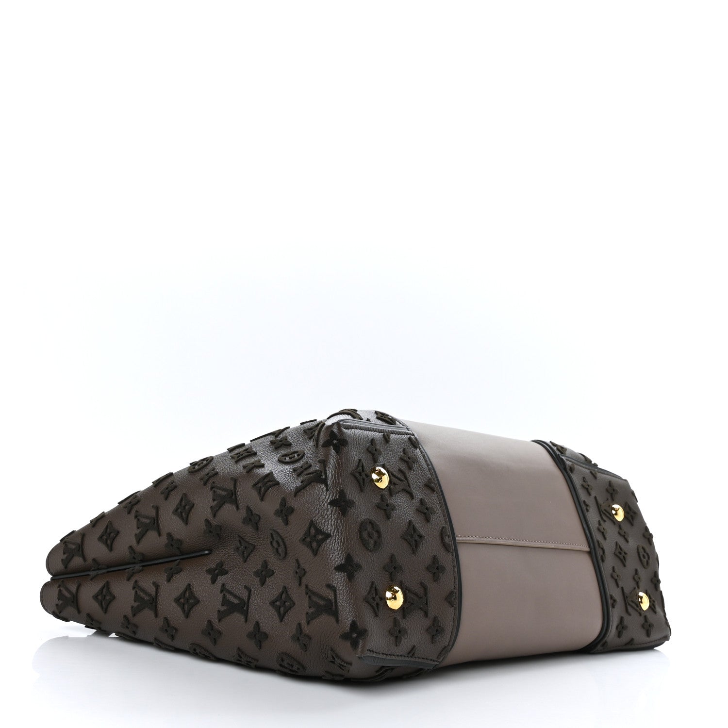 Louis Vuitton Cuir Orfevre Veau Cachemire Tote W GM Gris 4 of 8