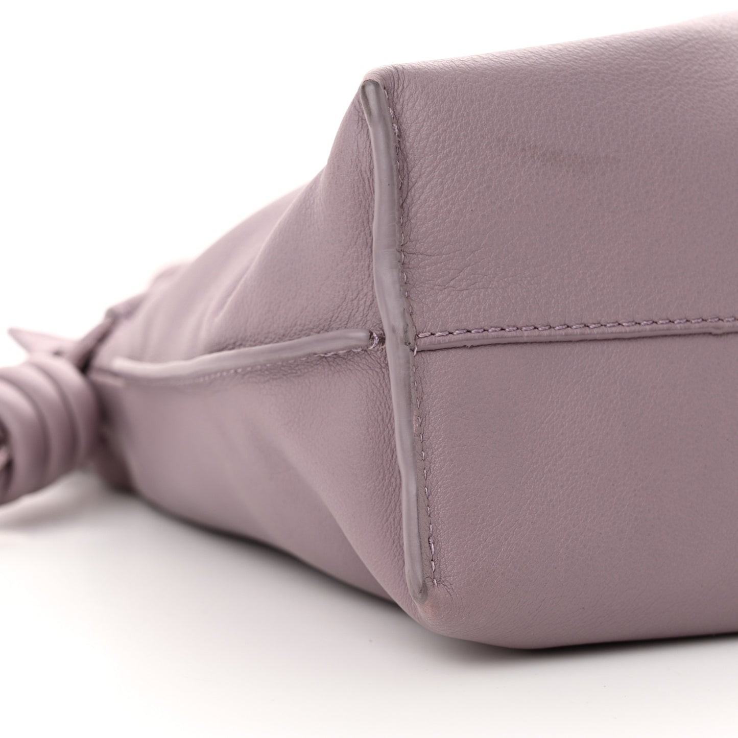 Nappa Medium Flamenco Knot Bag Aubergine Glaze