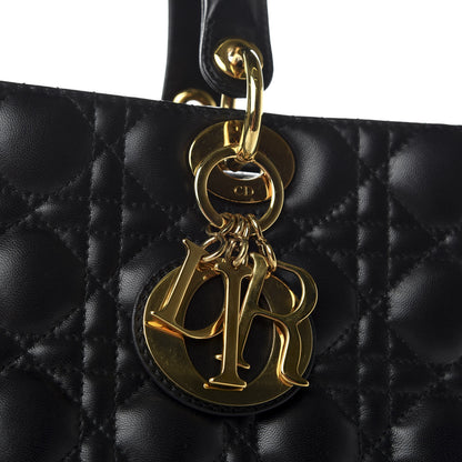Christian Dior Lambskin Cannage Large Lady Dior Black 10 of 10