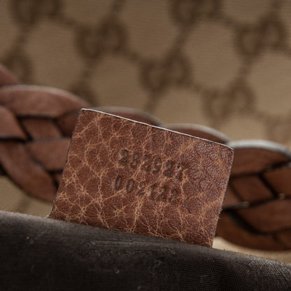 Gucci Monogram Large Bamboo Bar Tassel Shoulder Bag Brown 7 of 7