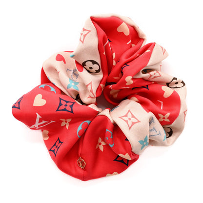 Louis Vuitton Silk Game On Chouchou Trop Chou Scrunchie Red 1 of 5