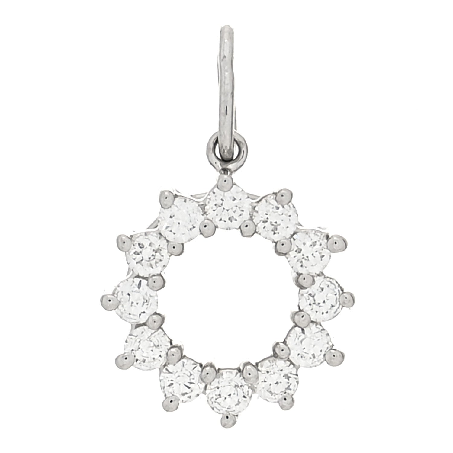 Tiffany Platinum Diamond Circle Charm 1 of 3