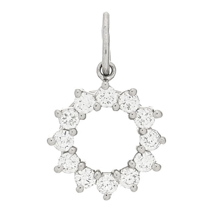Tiffany Platinum Diamond Circle Charm 1 of 3