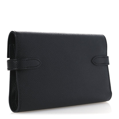 Hermes Epsom Medium Kelly Wallet Black 3 of 12