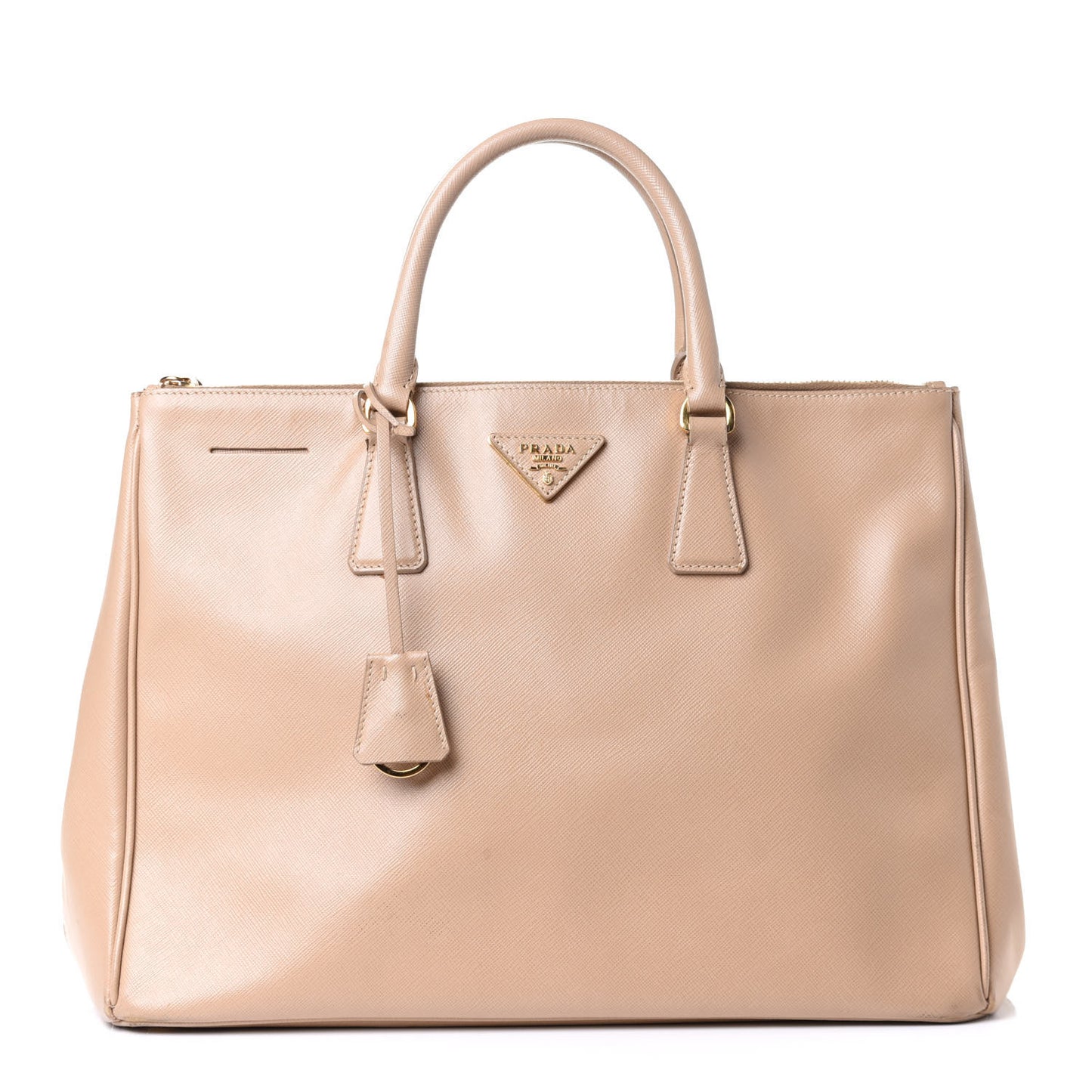 Saffiano Large Galleria Double Zip Tote Sabbia