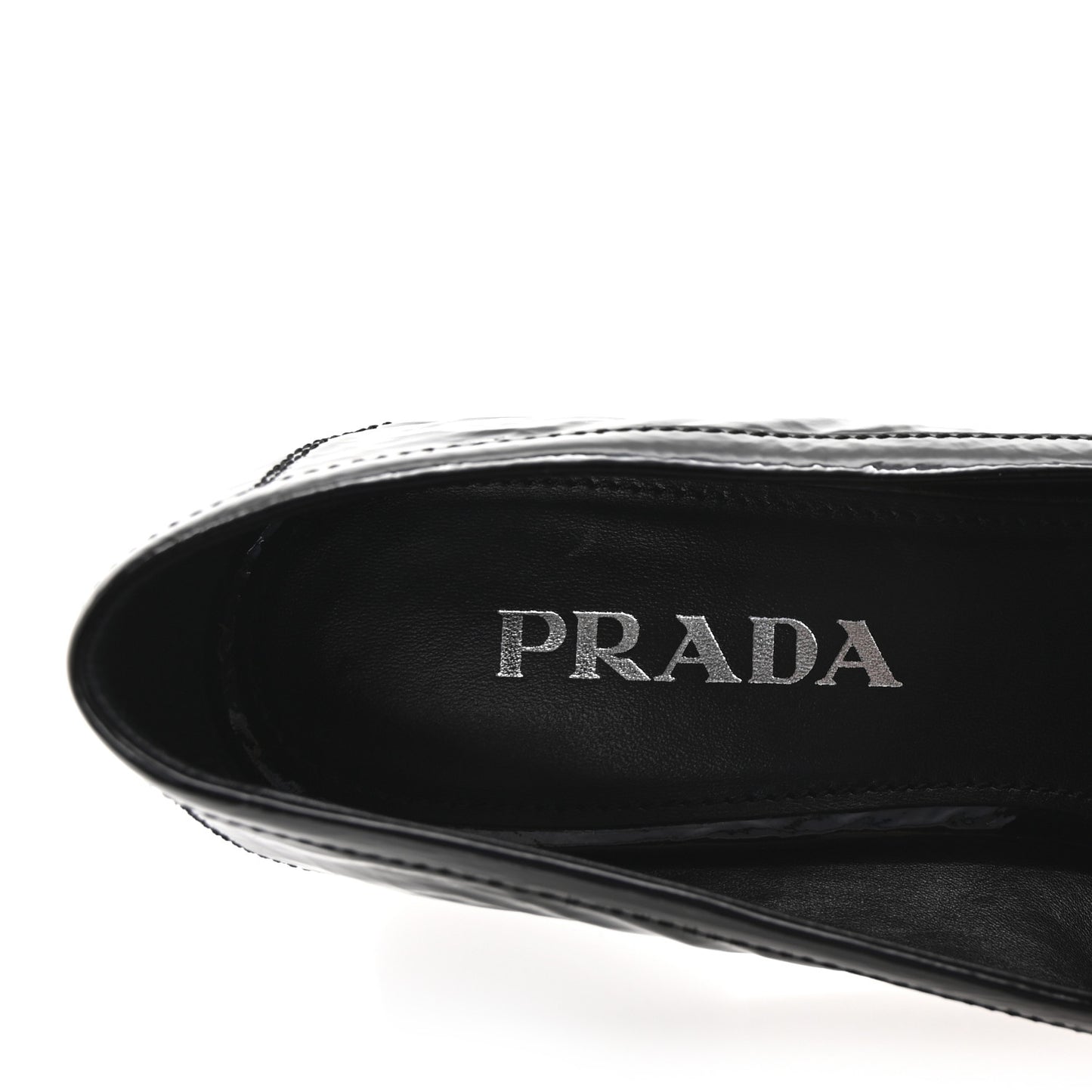 Naplak Metal Triangle Logo 30mm Loafer Pumps 38 Black