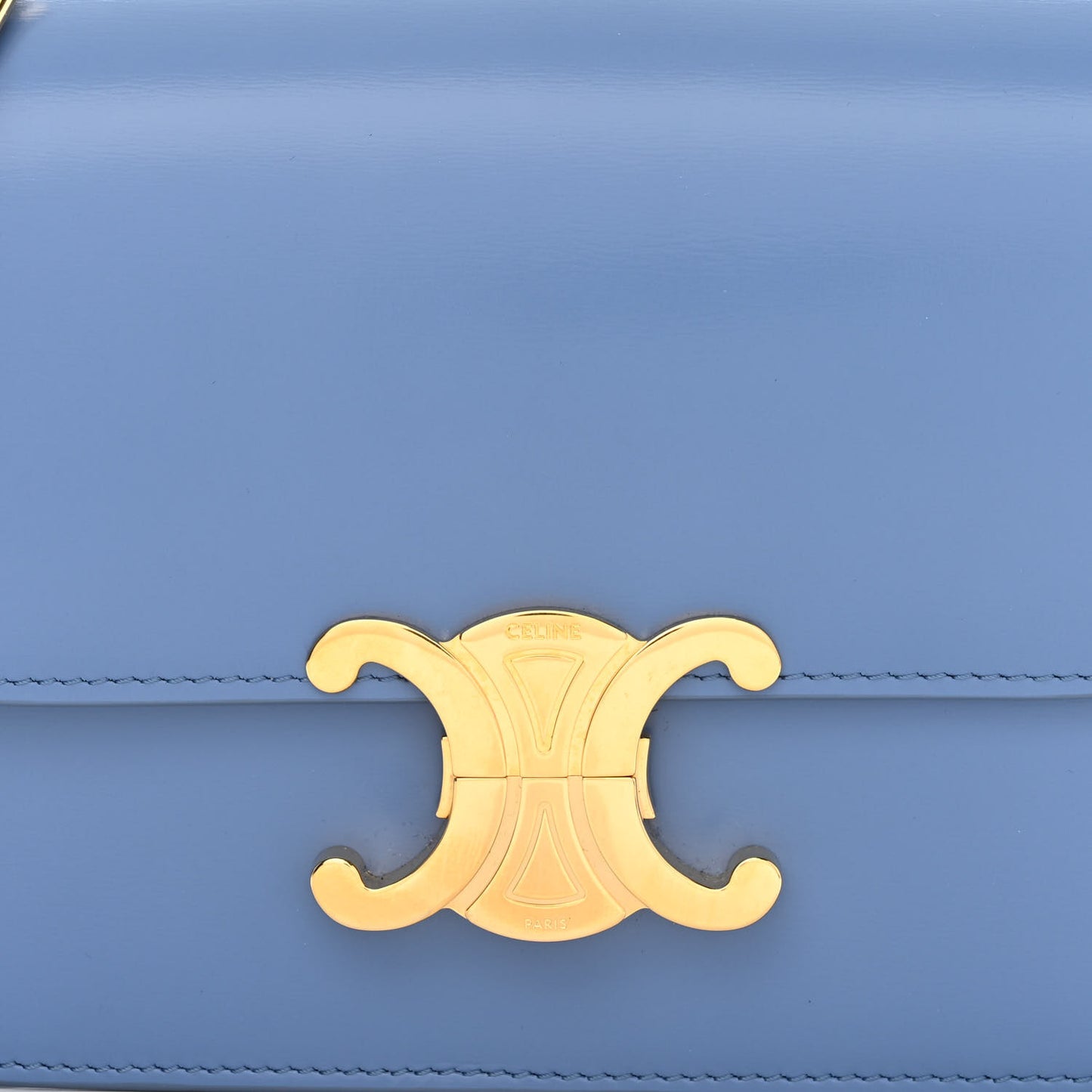 Shiny Calfskin Teen Triomphe Azure