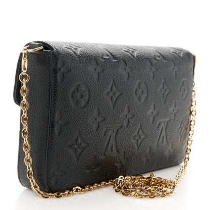 Louis Vuitton Empreinte Pochette Felicie Chain Wallet Black 4 of 15
