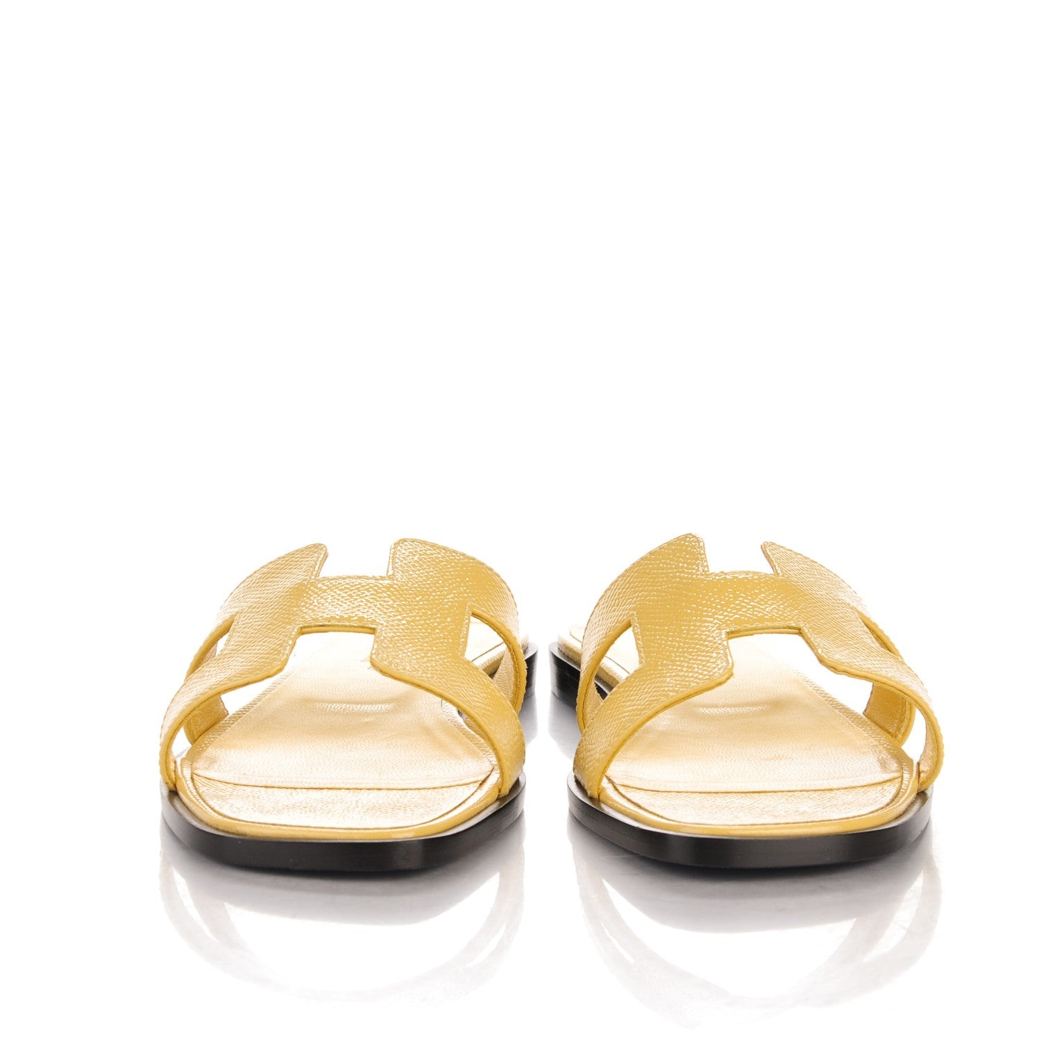 Hermes Verni Epsom Oran Sandals 36 Paille 2 of 7