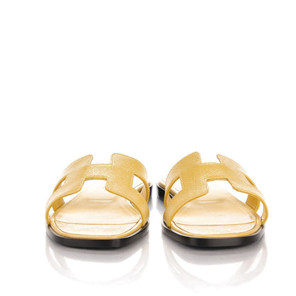 Hermes Verni Epsom Oran Sandals 36 Paille 2 of 7