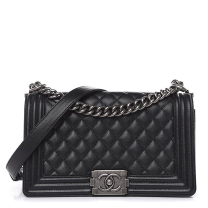 Chanel Caviar Quilted Medium Boy Flap Black 1 of 14